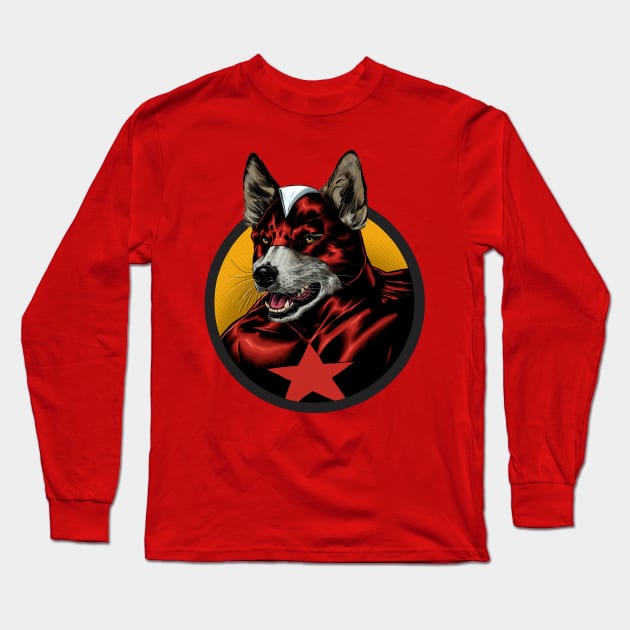 Red Guarddog Long Sleeve T-Shirt by ThirteenthFloor